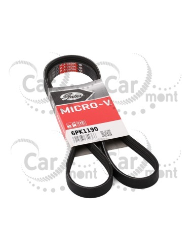 Pasek alternatora klimatyzacji 6PK1190 (6PK1185) - Mitsubishi Outlander 3.0 CW6W - 1340A052 - Gates