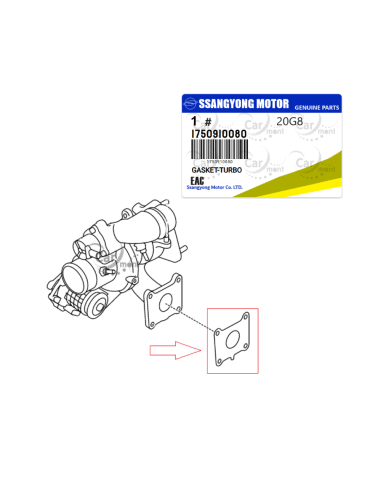 Uszczelka turbosprężarki KGM Actyon Korando Torres 019- 1750910080