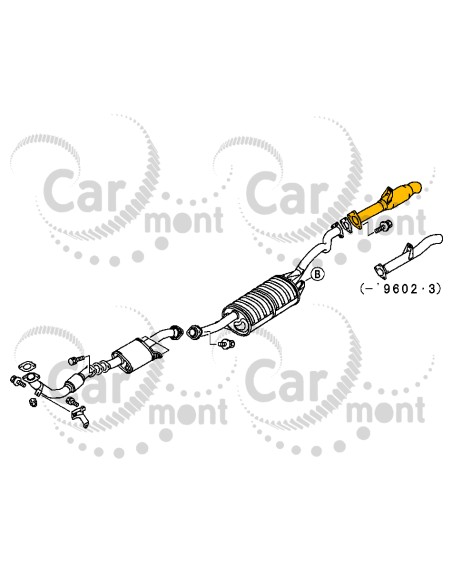 Tłumik wydechowy końcowy - Mitsubishi Pajero II 5D LONG - MR239653 MR239654