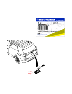 Mikrostyk przycisk otw. tylnej klapy KGM Korando Tivoli 2015-... 8522035000 2