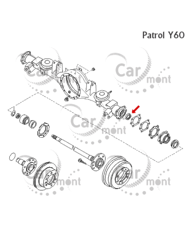 Uszczelniacz tylnej półosi 42*65*11 - Nissan Patrol 160 Y60 Y61 - 43252-VH300 43252-C6001 43252-C6000 - Oryginał Nissan