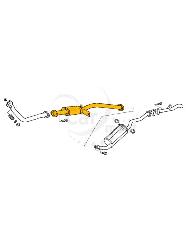 Tłumik wydechowy środkowy - Mitsubishi Pajero I Hyundai Galloper LONG - MB313705 MB313706 HR175204
