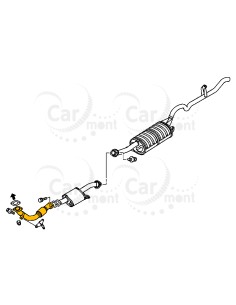 Rura wydechowa - przednia - Mitsubishi Pajero 2.8 TD V26W V46W - MB924365 2