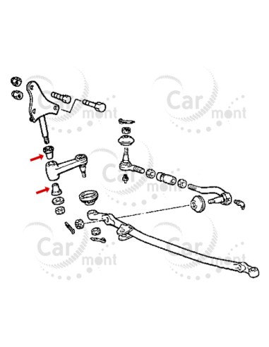 Tuleja wspornika układu kierowniczego - Mitsubishi Pajero I Hyundai Galloper - MB673524 MB243982 - Oryginał Mitsubishi