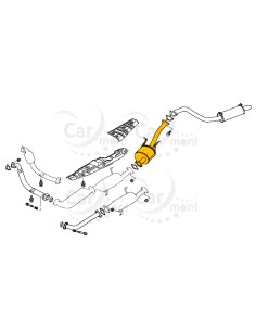 Tłumik wydechowy środkowy - Mitsubishi Pajero IV 3.2DiD DPF LONG - 1571A310 2