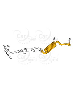 Tłumik wydechowy końcowy - Mitsubishi Pajero I 2.3TD 2.5TD 2.6E SHORT - MB376580 MB376490 2