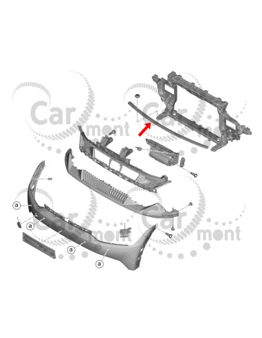 Belka dolna zderzaka przedniego - KIA EV6 (CV) - 86571-CV000 86571CV000 - Oryginał KIA