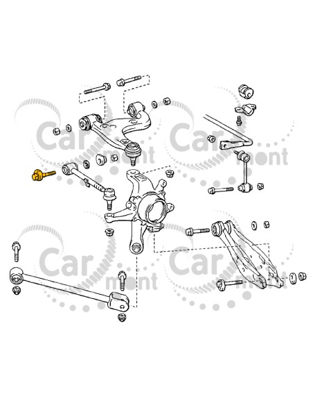 Śruba mimośrodowa wahacza tylnego - Lexus IS SC GS - 48190-30060 4819030060 - Oryginał Toyota Lexus
