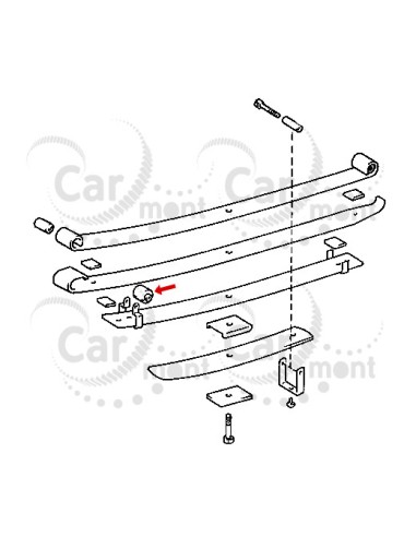 Odbojnik tuleja tylnego resora - Toyota Hilux 4-Runner - 48375-35011 4837535011 - Oryginał Toyota