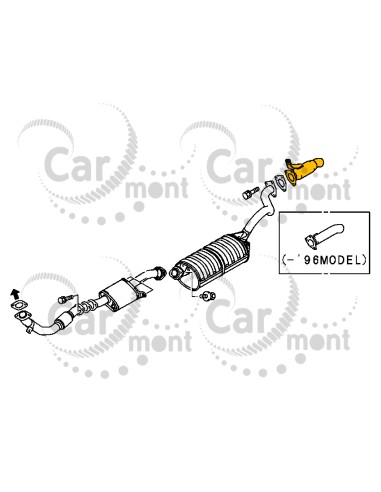 Rura / tłumik końcowy - Mitsubishi Pajero II 2.5 TD 3.0 3.5 SHORT - MR239651 MR239652 - Izawit