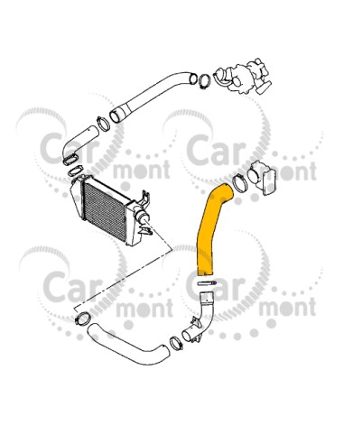 Rura wylotowa intercoolera - Mitsubishi L200 2.5 DID KB4 Pajero Sport 2.5 DID KH4 - 1505A088 1505A850 14099W020P - Kowze