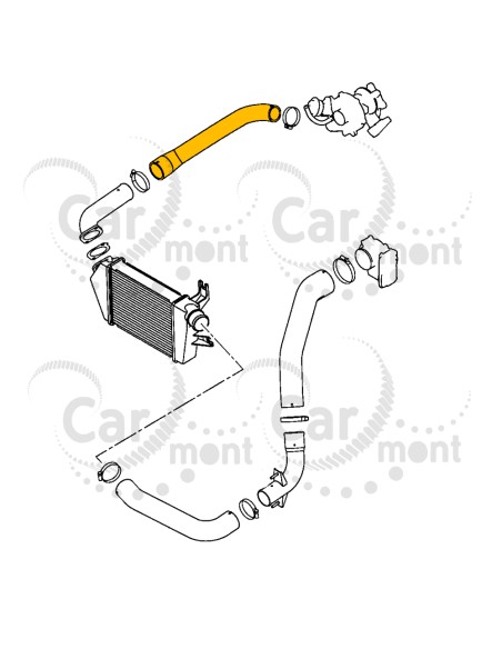 Rura dolotowa intercoolera - Mitsubishi L200 2.5 DID KB4 Pajero Sport KH - 1505A377