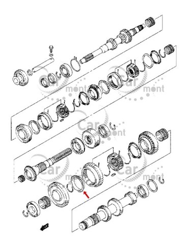 Synchronizator 1 biegu skrzyni biegów - Suzuki Jimny 1.3 SN413 - 24431-60B00 - Oryginał Suzuki