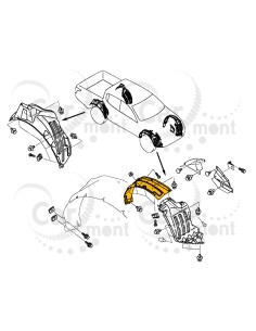 Nadkole prawe przednie - tylne - Mitsubishi L200 KL/KK - 5370C150 5370C156 2