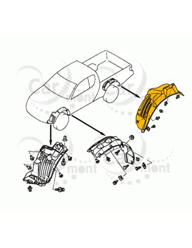 Nadkole tylne lewe - Mitsubishi L200 2.5DiD KB4 - 5370B427 5370A281