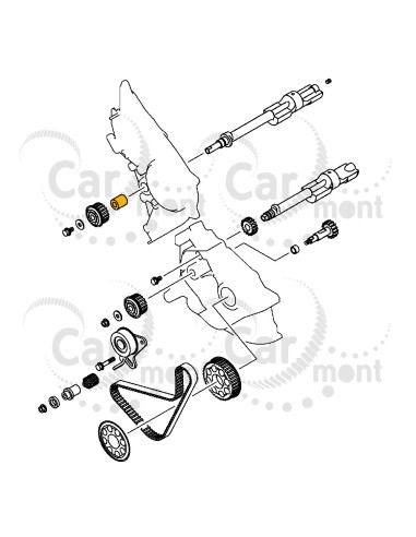 Tuleja wałka balansowego lewego - Mitsubishi Pajero L200 Galloper 2.5 TD - MD377544 - Oryginał Mitsubishi