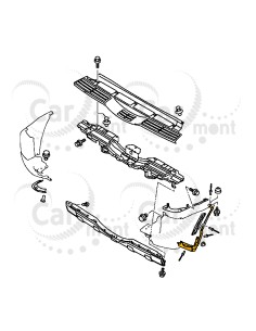Wspornik chlapacza tylnego prawego - Mitsubishi Pajero IV V88 - 6410A598 - Oryginał Mitsubishi 2