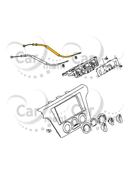 Linka / cięgno nagrzewnicy (Temperatury) - Mitsubishi Outlander CU 2003-2006 - MN134606 - Oryginał Mitsubishi