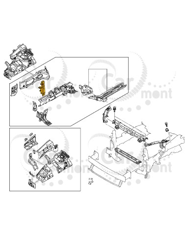 Wspornik reflektora - lewy - Mitsubishi Eclipse Cross - 62523W000P - Oryginał Mitsubishi