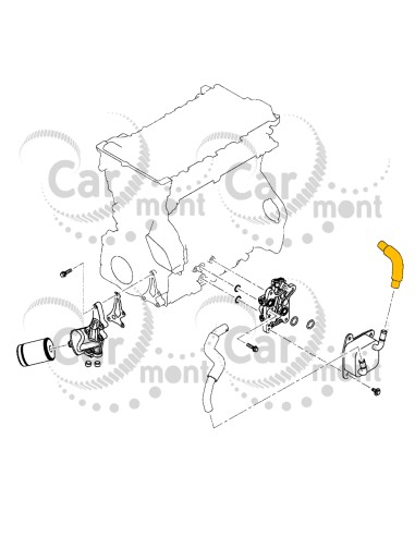 Rurka przewód zasilający chłodniczki oleju - Mitsubishi L200 KL/KK Pajero Sport KS1 Fiat Fullback - 1310B339
