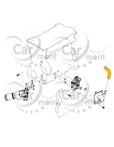 Rurka przewód zasilający chłodniczki oleju - Mitsubishi L200 KL/KK Pajero Sport KS1 Fiat Fullback - 1310B339