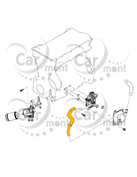 Rurka przewód chłodniczki oleju - Mitsubishi L200 KL/KK Pajero Sport KS1 Fiat Fullback - 1310B341