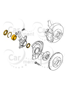 Łożysko uszczelniacz przedniej piasty - Mitsubishi Pinin 1.8 H66 Carisma Colt Space Star - MR449797 MB808444 MB808443 - Febest 2