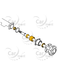 Łożysko uszczelniacze tylnego koła - Mitsubishi Pajero L200 - MB664611 MB664448 MB837719 MB664612 - Oryginał Mitsubishi - Koyo 2