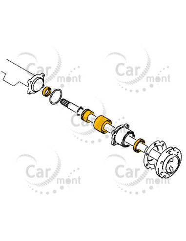 Łożysko uszczelniacze tylnej półosi Mitsubishi L200 L400 Pajero - MB664611 MR111877 MN110724 MB664612 - Koyo