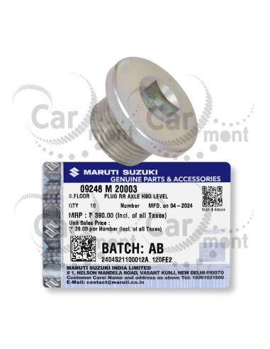 Korek wlewu / spustu oleju Suzuki Vitara Jimny Samurai Grand Vitara Ignis - 09248-20003 09248M20003 - Oryginał Suzuki Maruti
