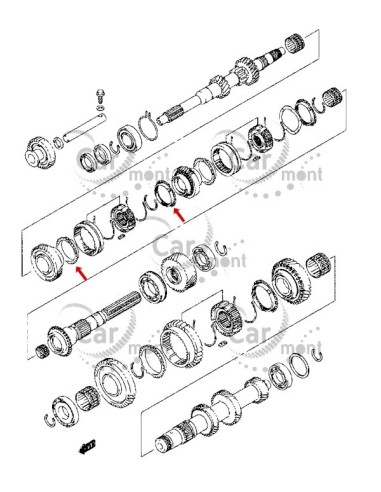 Synchronizator 3/4 biegu skrzyni biegów Suzuki Jimny 1.3 Wagon R+ - 24432M67K02 24432-60B20 - Oryginał Suzuki