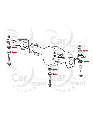 Zestaw tulei zawieszenia przedniego mostu Mitsubishi Pajero L200 Galloper | MB430773 MB430775 MB430776 MB430777 | OE