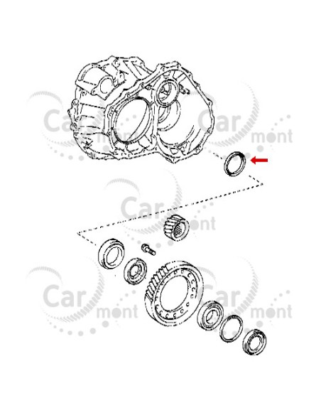 Uszczelniacz półosi / dyferencjału przedniego 62x74x8.4 - Toyota RAV4 A2 Lexus RX300 - 90311-62004