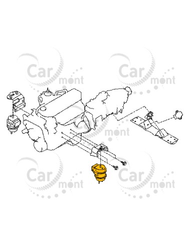 Poduszka silnika - lewa Nissan Patrol 3.0 ZD30DDTi Y61 - 11220-VB911 11220-VB91A - Stellox