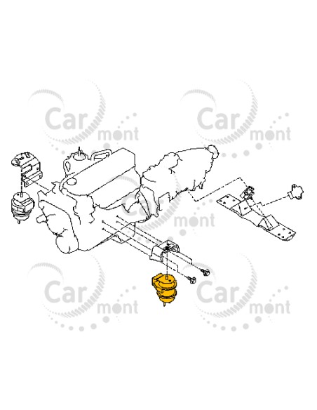 Poduszka silnika - lewa Nissan Patrol 3.0 ZD30DDTi Y61 - 11220-VB911 11220-VB91A - Stellox