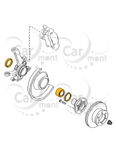 Łożysko uszczelniacz zabezpieczenie przedniego koła - Mazda B2500 BT-50 Ford Ranger - UM51-33-047 UM51-33-065 2