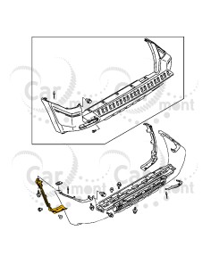 Wzmocnienie zderzaka tylnego - lewe boczne Mitsubishi Pajero III SHORT (polift) - MN117193 - Oryginał Mitsubishi 2