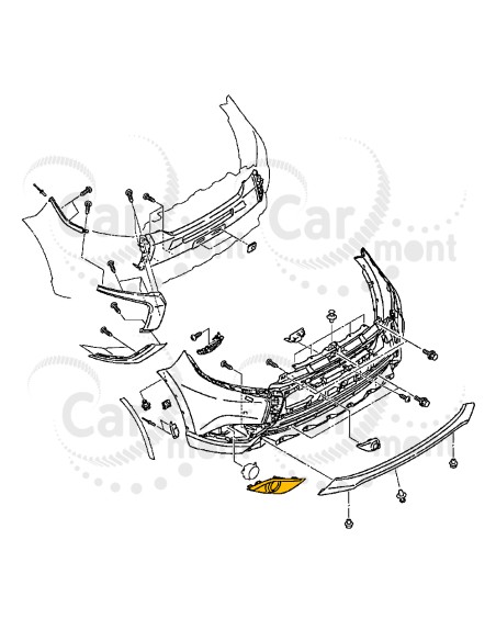 Oprawa ramka halogenu w zderzak - prawa Mitsubishi Outlander III GF - 6400G244