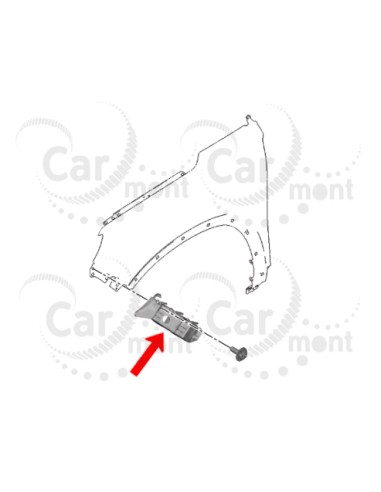 Ślizg wspornik łącznik zderzaka / błotnika / lewy do Santa Fe IV (TM TMA) - 86551-S1500 86551S1500 - Korea