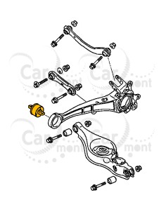 Tuleja wahacza wzdłużnego tylnego Mitsubishi Outlander Lancer ASX - 4120A125 MN101430 2
