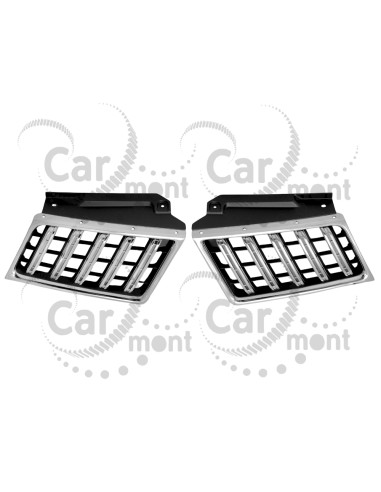 Komplet atrap chłodnicy (BLACK CHROME) do Mitsubishi L200 KB4 Pajero Sport KH - 7450A569 7450A570