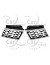 Komplet atrap chłodnicy (BLACK CHROME) do Mitsubishi L200 KB4 Pajero Sport KH - 7450A569 7450A570