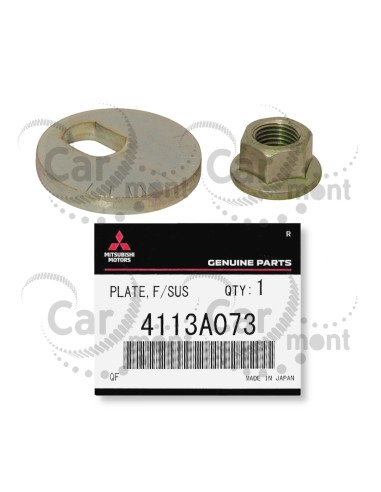 Podkładka mimośrodowa z nakrętką śruby regulacji geometrii zawieszenia Mitsubishi Pajero III – 4113A073 – Oryginał Mitsubishi
