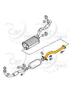 Rura układu wydechowego do Mitsubishi L200 2.5TD K74 - MR552482 - MTS 2
