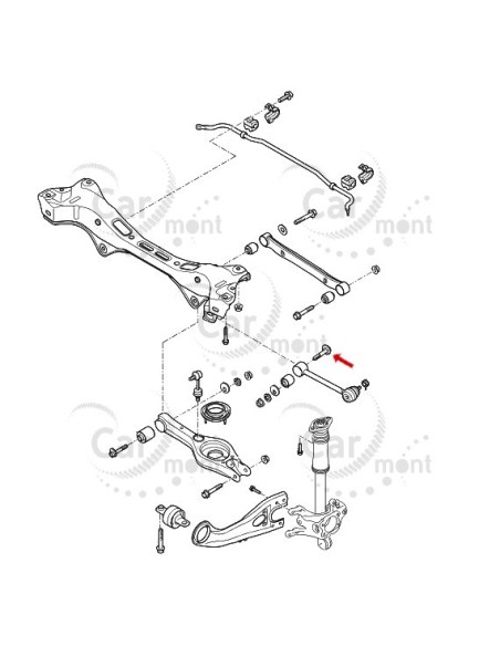 Śruba wahacza / zbieżności tył do Hyundai Tucson IX35 KIA Sportage 2WD - 54640-3R000 546403R000 - Korea