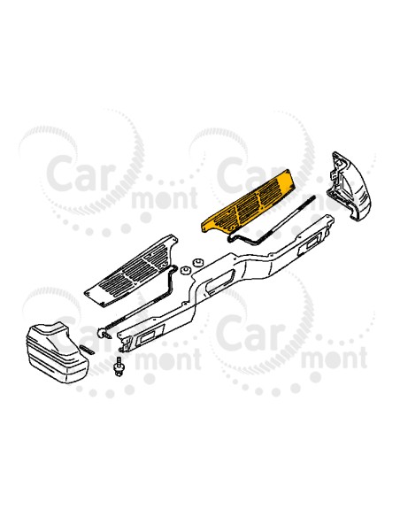Nakładka stopnia tylnego zderzaka - prawa do Mitsubishi Pajero II - MB679652