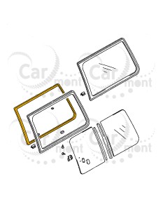 Uszczelka prowadnica szyby tylnej ćwiartki - lewa do Mitsubishi Pajero II LONG - MB677563 2