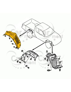 Nadkole tylne prawe do Mitsubishi L200 2.5DiD KB4 - 5370B426 5370A280 2