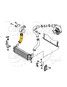 Rura intercoolera do Nissan Navara NP300 2.3 dCi 2.5 dCi D23 - 14463-4KV2A 14463-4KV2B 2