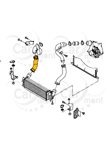 Rura intercoolera do Nissan Navara NP300 2.3 dCi 2.5 dCi D23 - 14463-4KV2A 14463-4KV2B